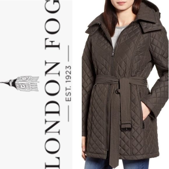 Women’s London Fog XL Beige Hooded Winter Coat main image 1